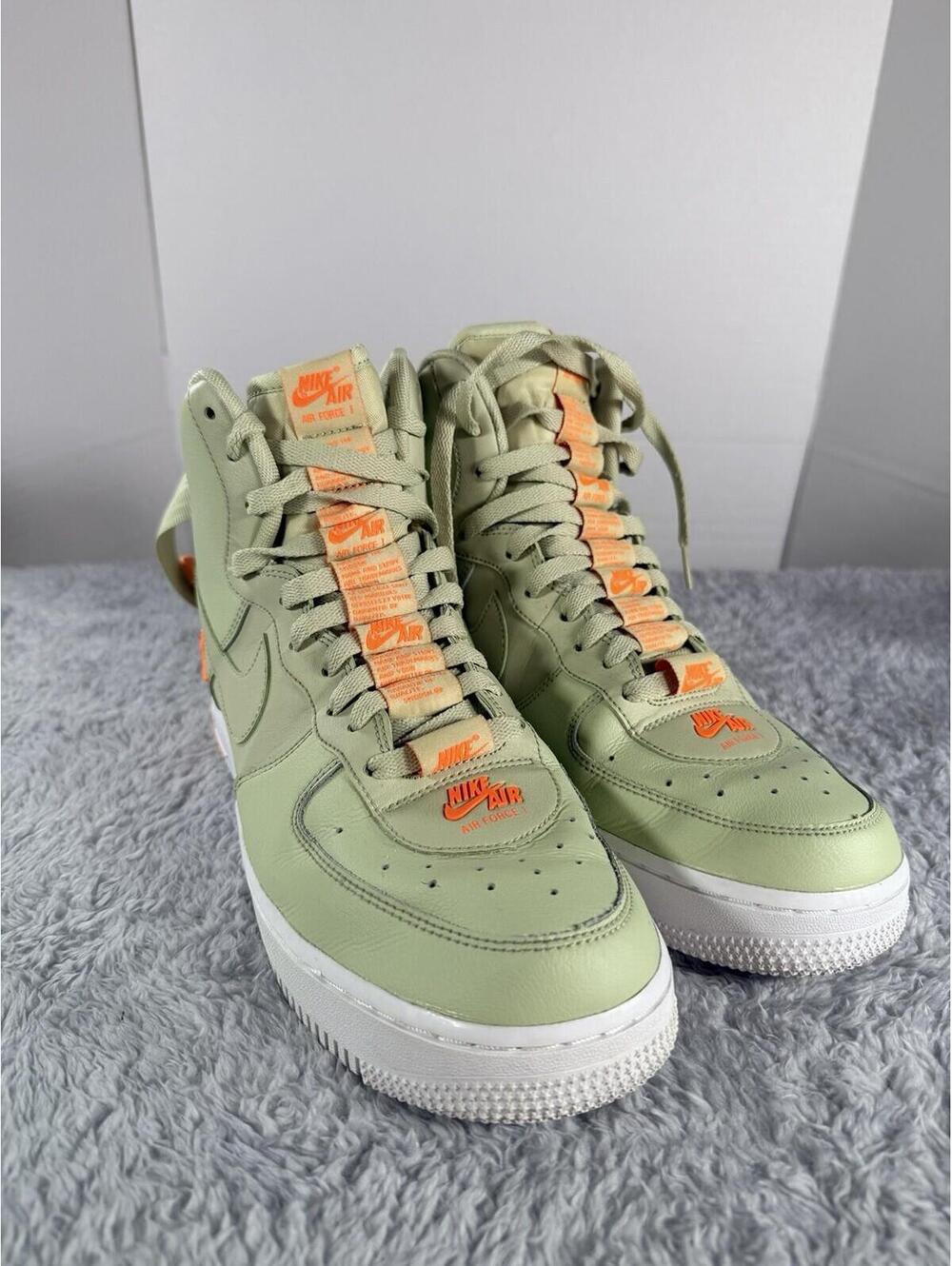 Nike Air Force 1 LV8 High  '07 Olive Aura Total Orange Men's Size 8 CJ1385-300 - Picture 3 of 9